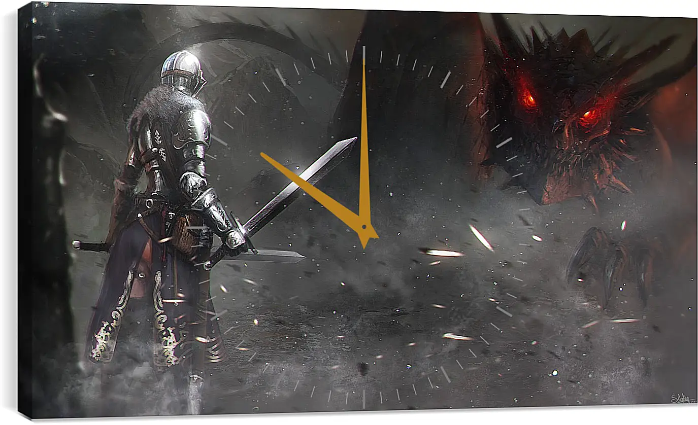 Часы картина - Dark Souls II
