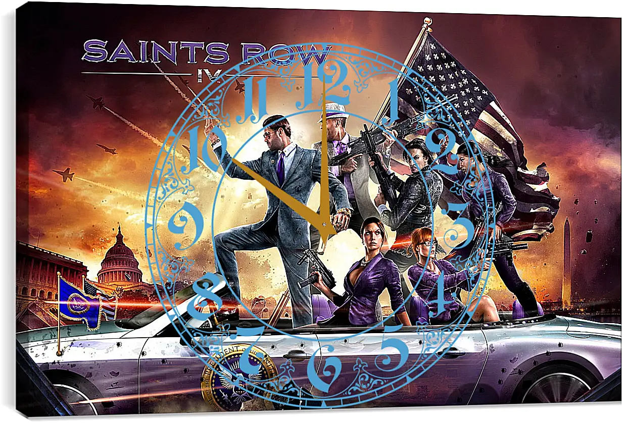 Часы картина - Saints Row IV
