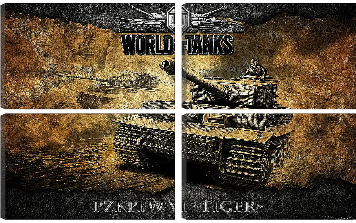 Модульная картина - World Of Tanks