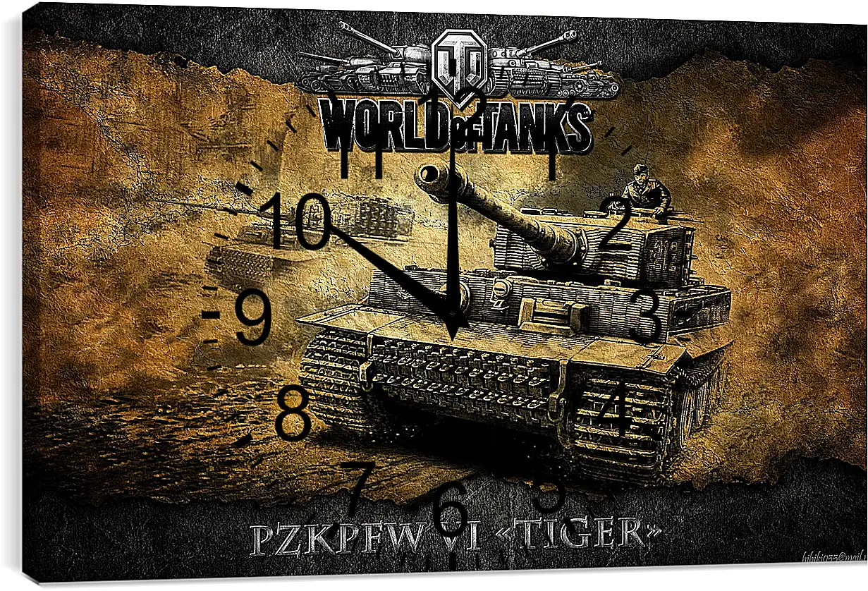 Часы картина - World Of Tanks