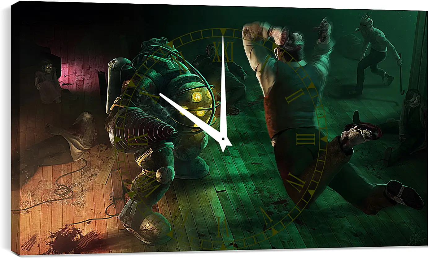 Часы картина - Bioshock 2
