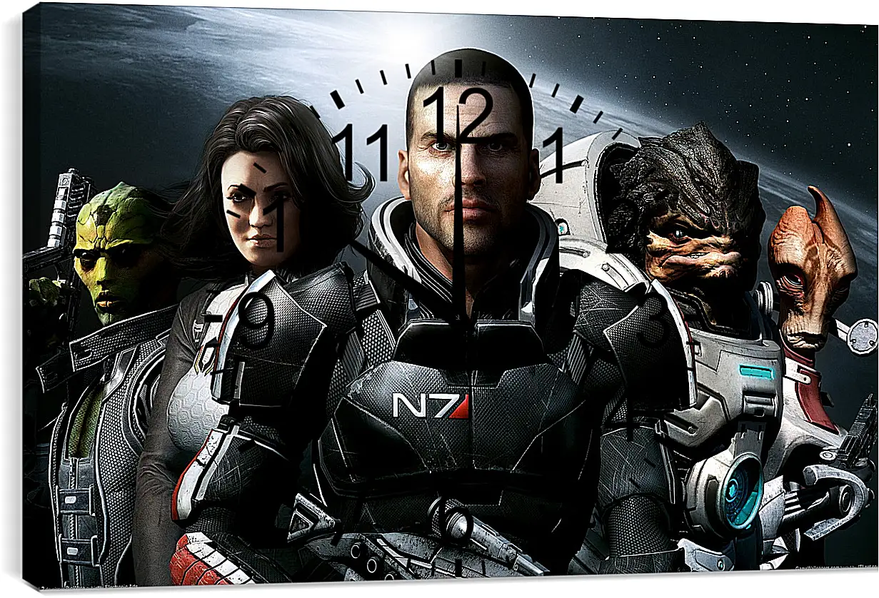 Часы картина - Mass Effect 2