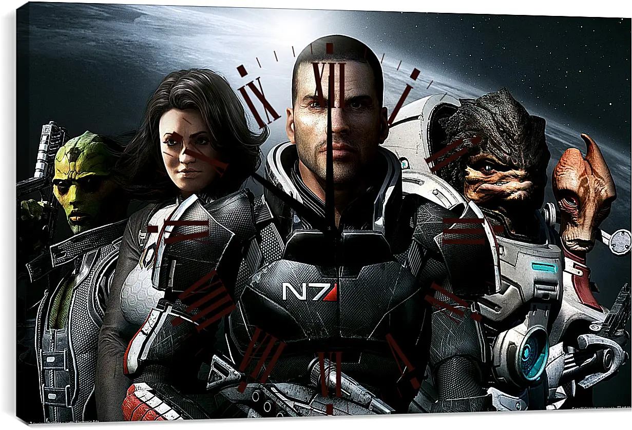 Часы картина - Mass Effect 2