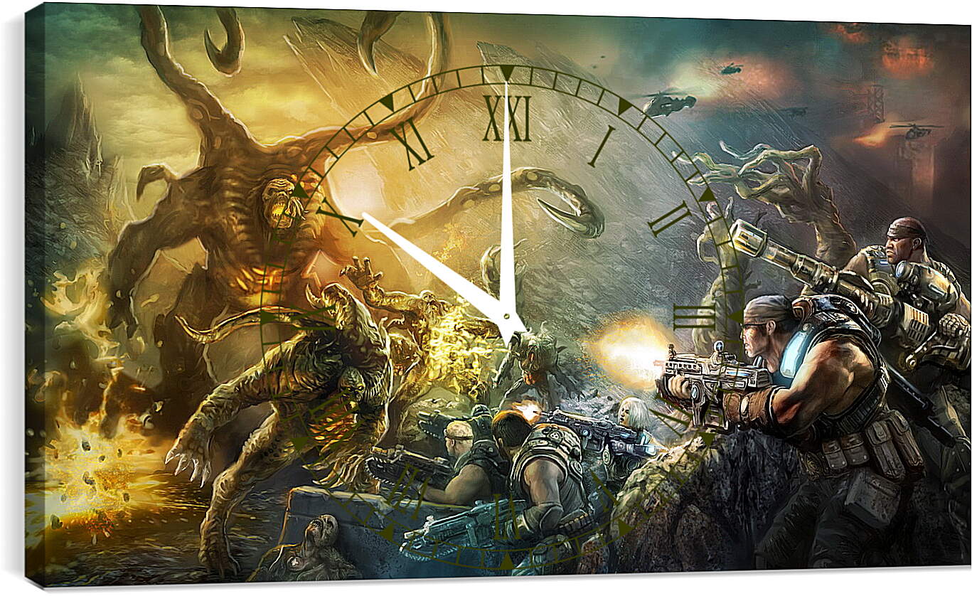 Часы картина - Gears Of War
