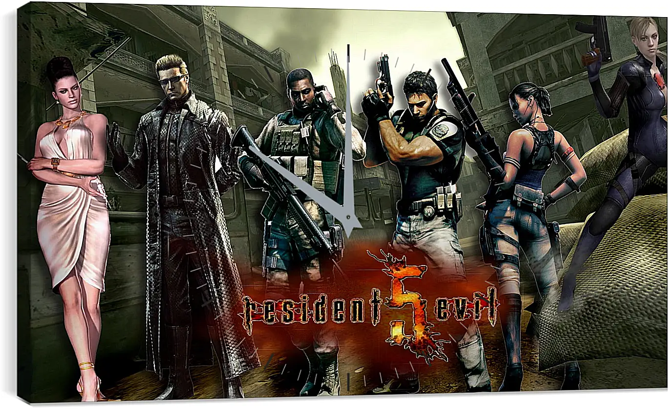 Часы картина - Resident Evil
