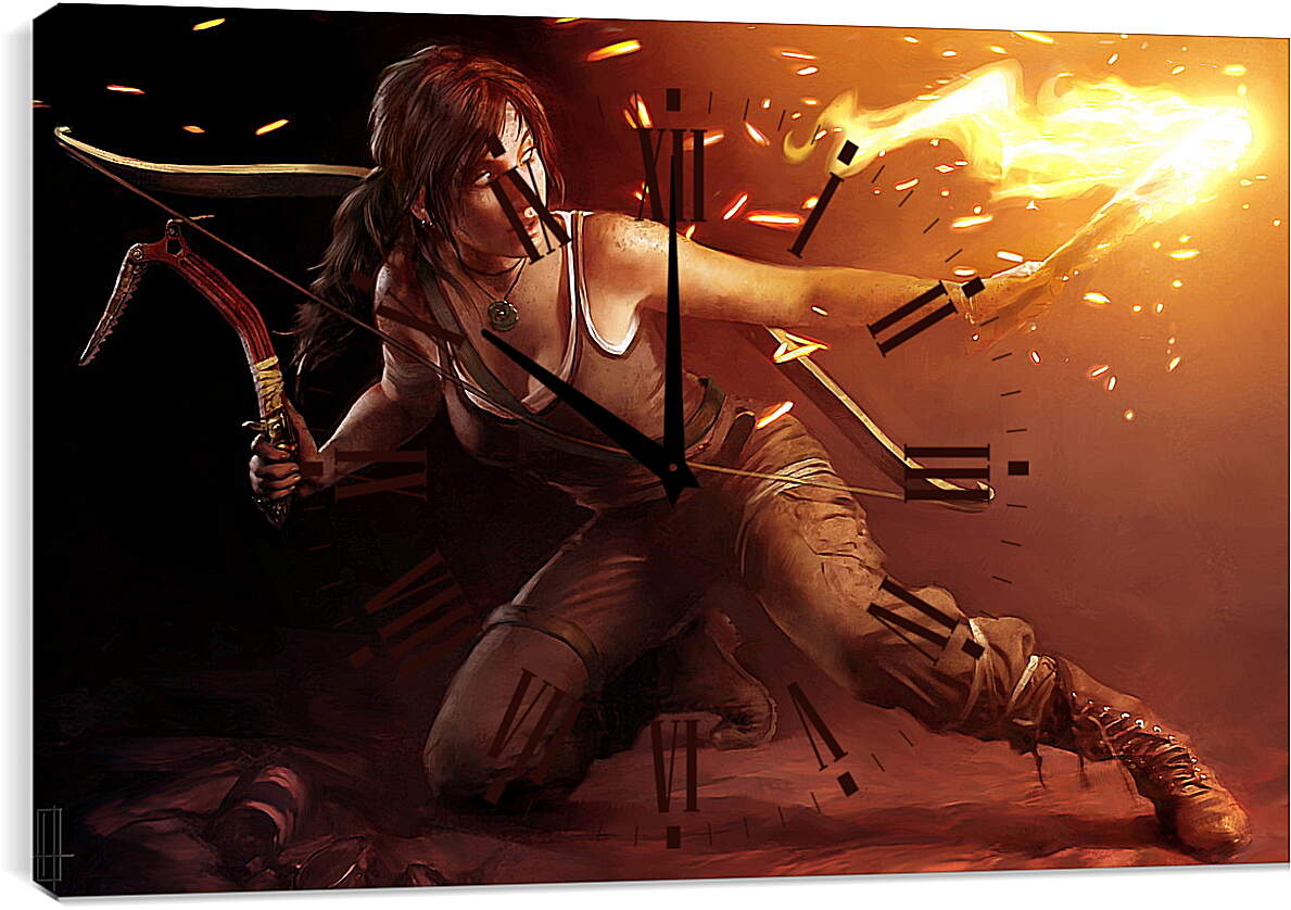 Часы картина - Tomb Raider
