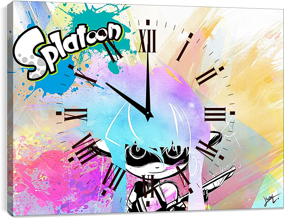 Часы картина - Splatoon

