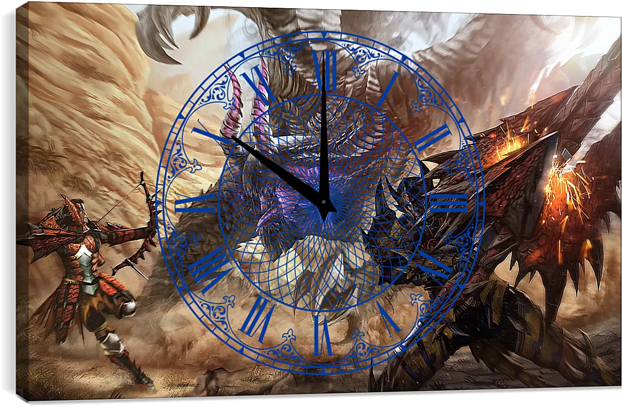Часы картина - Monster Hunter 4 Ultimate
