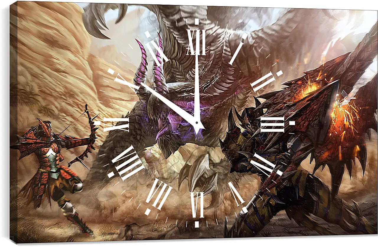 Часы картина - Monster Hunter 4 Ultimate
