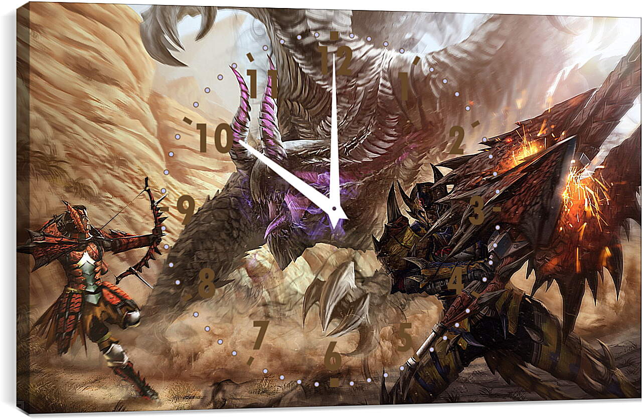 Часы картина - Monster Hunter 4 Ultimate
