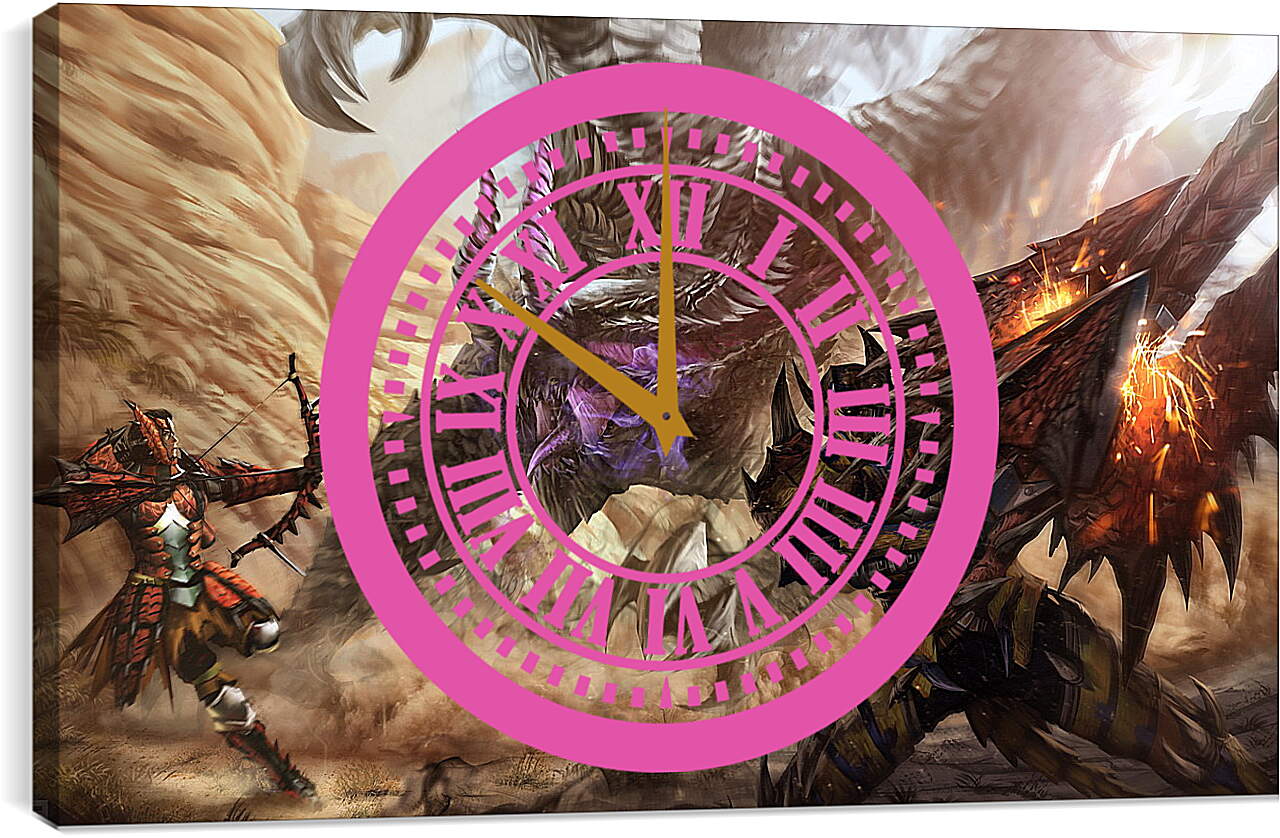 Часы картина - Monster Hunter 4 Ultimate
