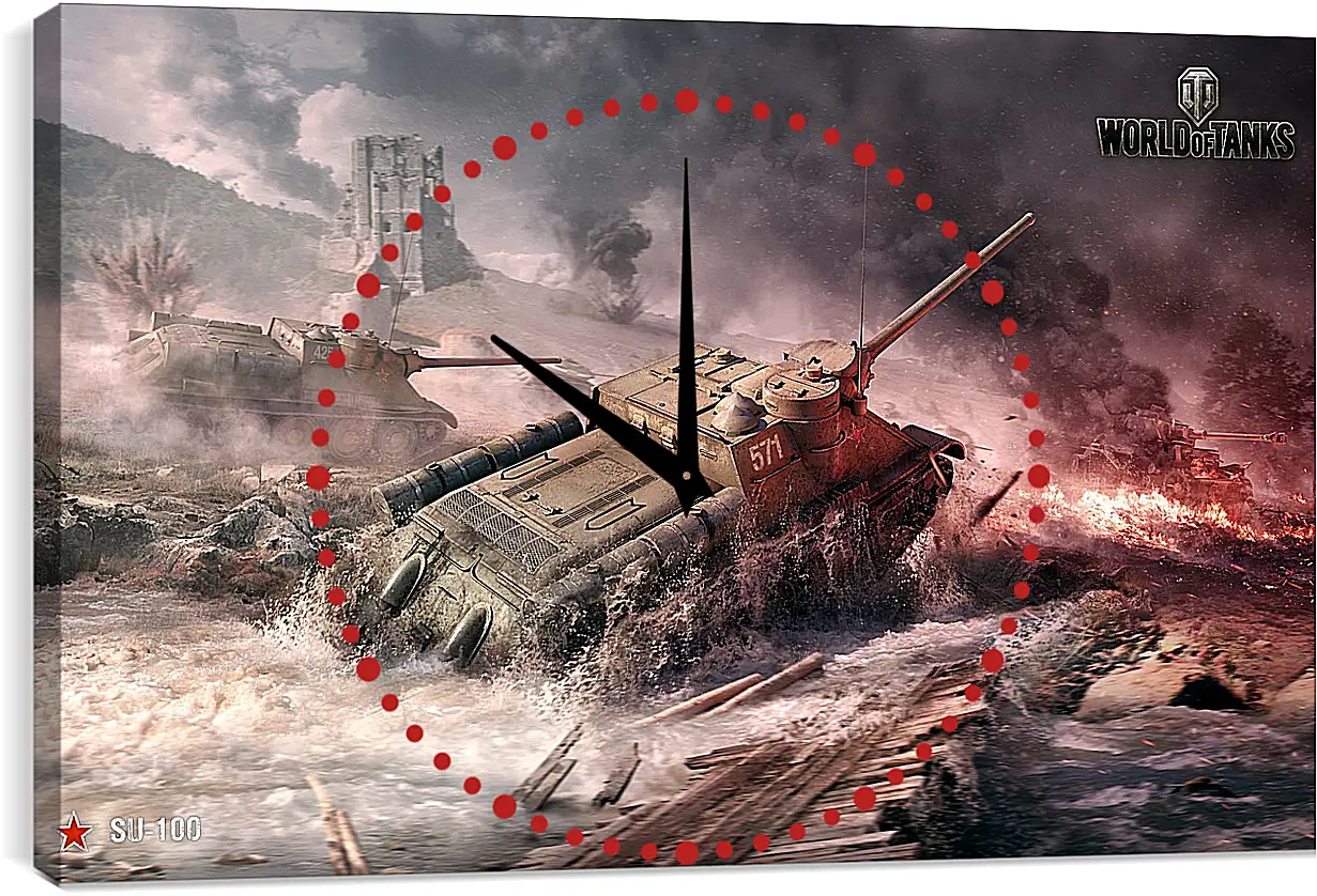 Часы картина - World Of Tanks