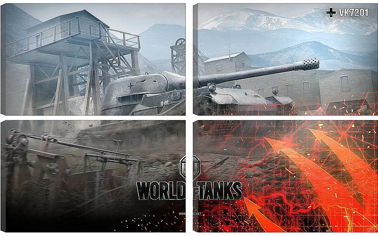 Модульная картина - World Of Tanks