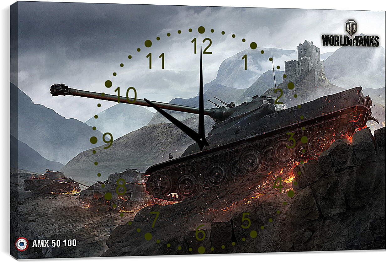 Часы картина - World Of Tanks