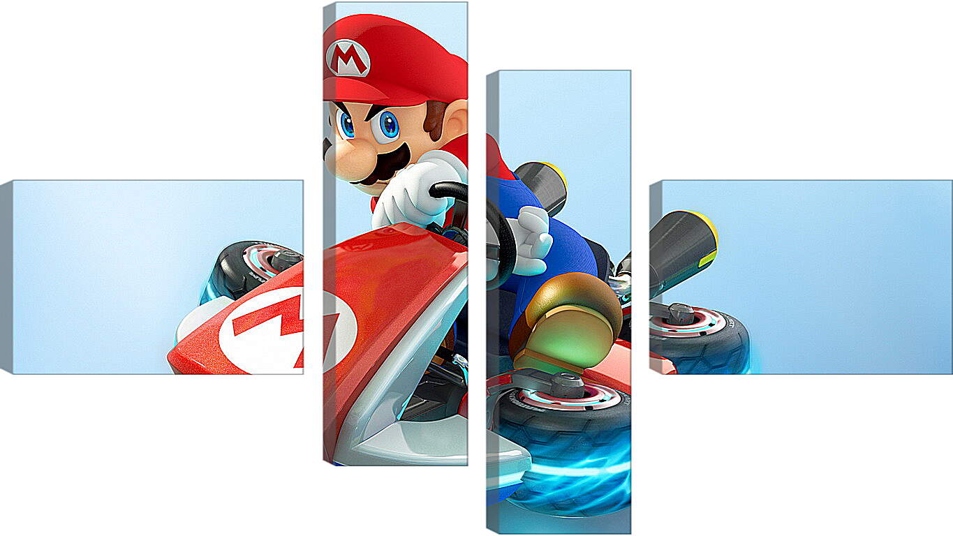 Модульная картина - Mario Kart 8
