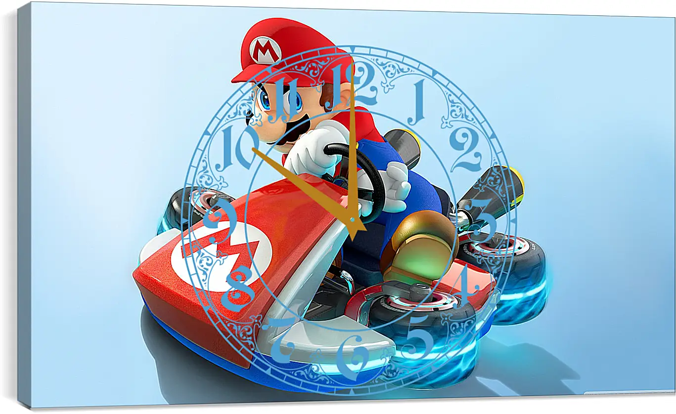 Часы картина - Mario Kart 8
