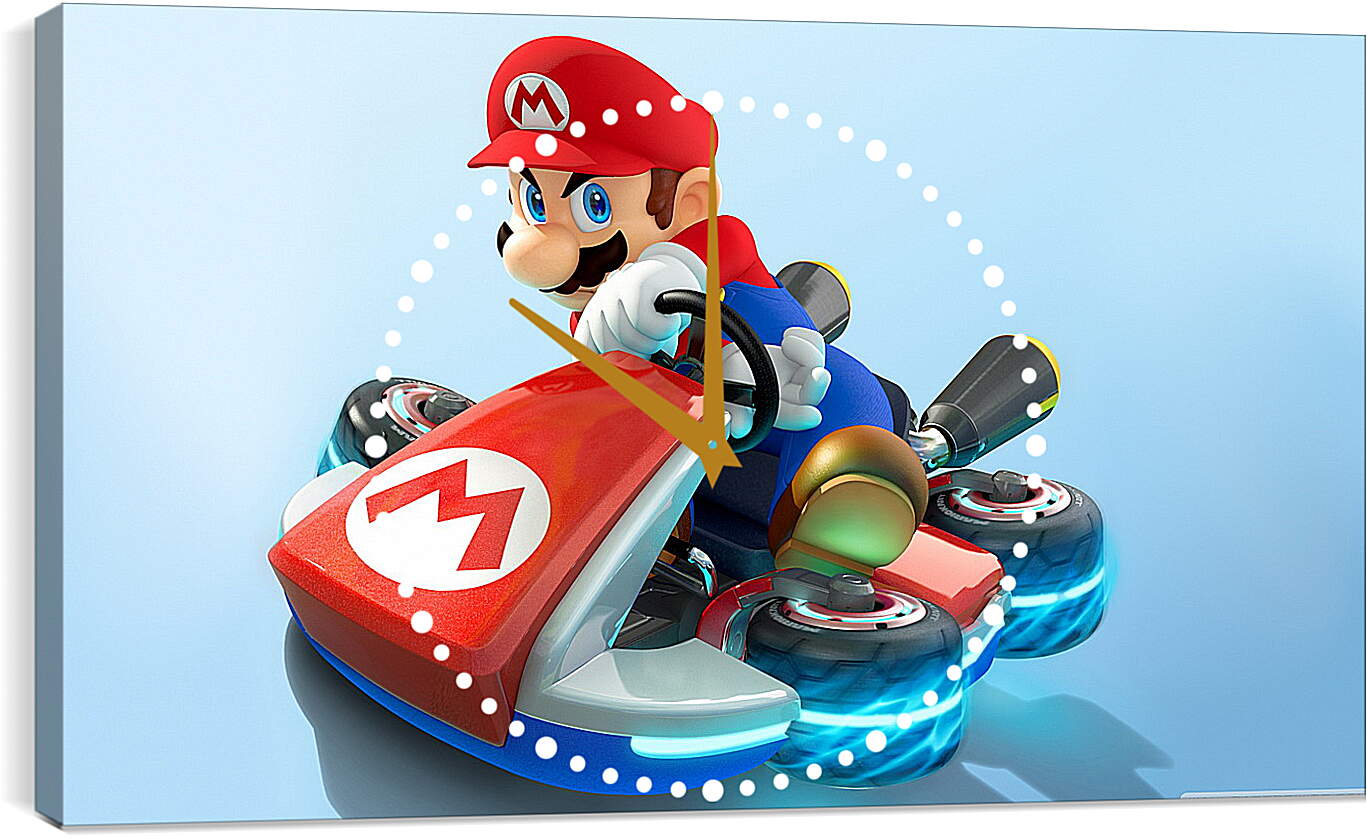 Часы картина - Mario Kart 8
