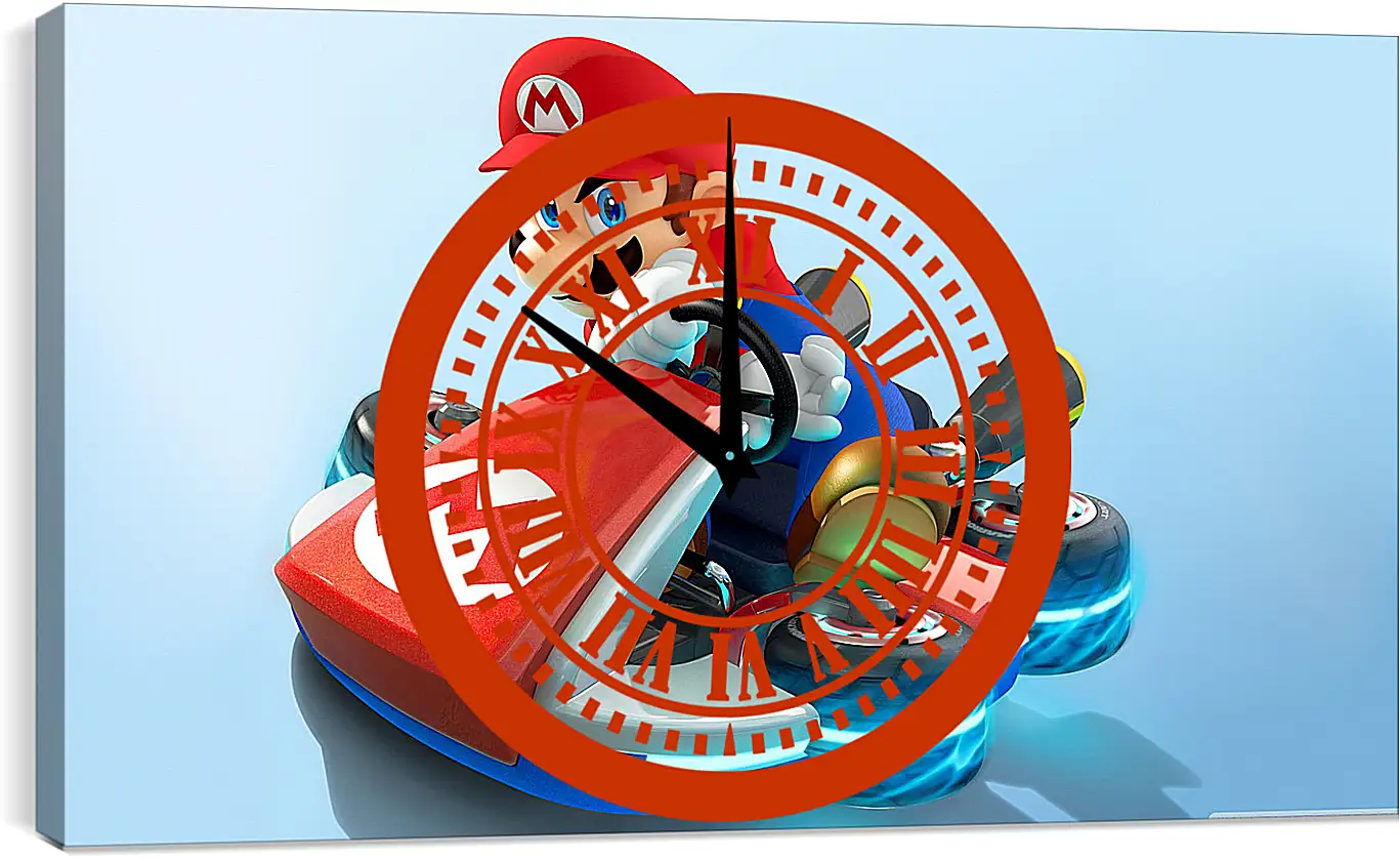 Часы картина - Mario Kart 8
