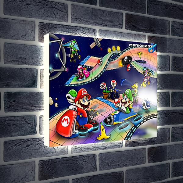 Лайтбокс световая панель - Mario Kart 8
