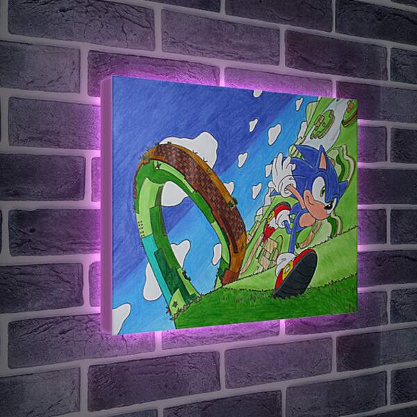 Лайтбокс световая панель - Sonic Lost World
