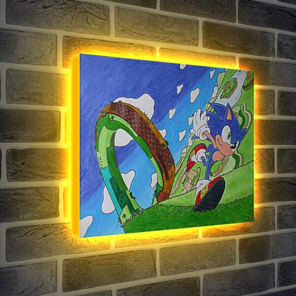 Лайтбокс световая панель - Sonic Lost World
