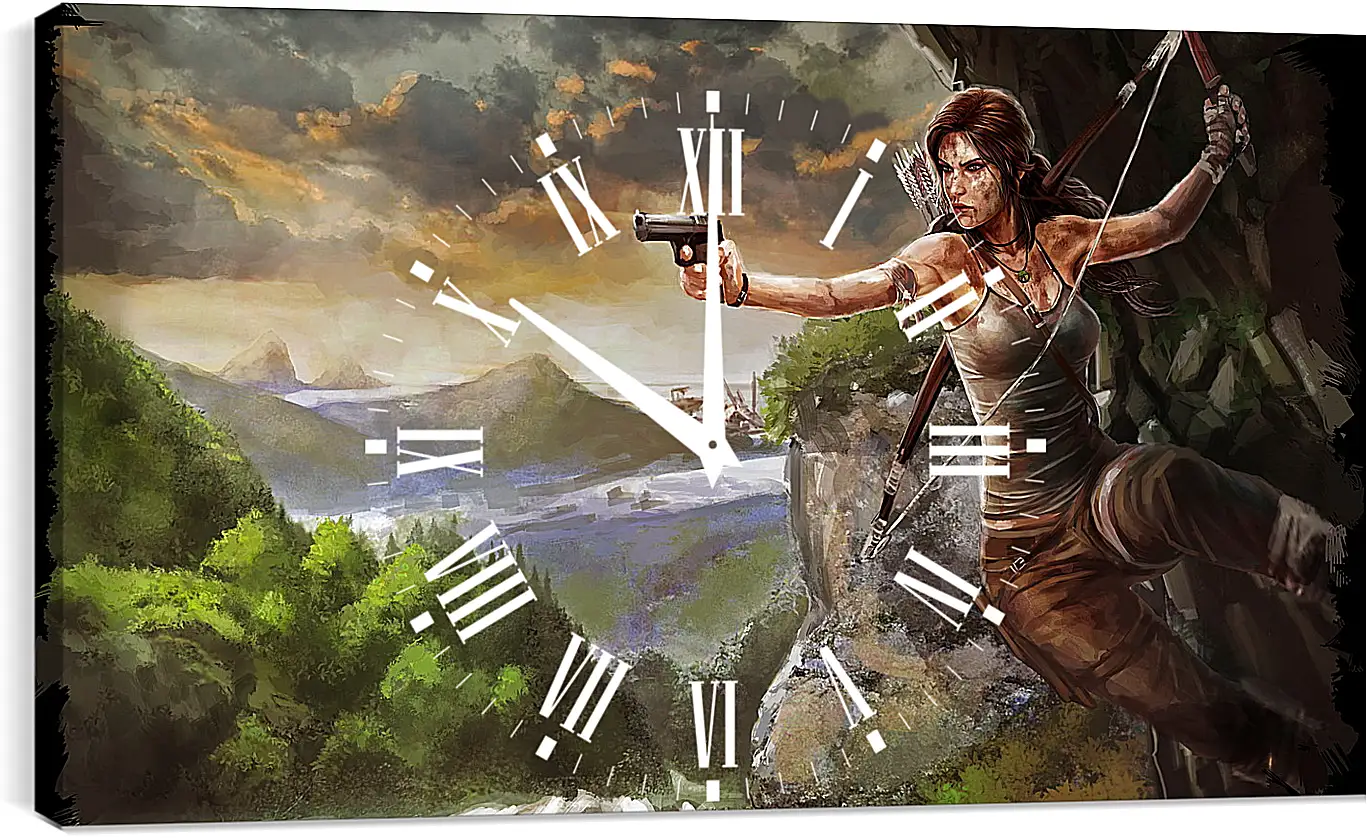 Часы картина - Tomb Raider