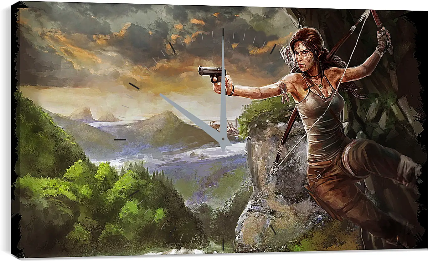 Часы картина - Tomb Raider