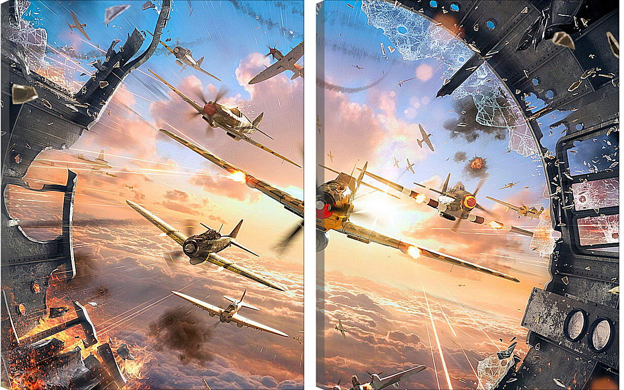 Модульная картина - World Of Warplanes