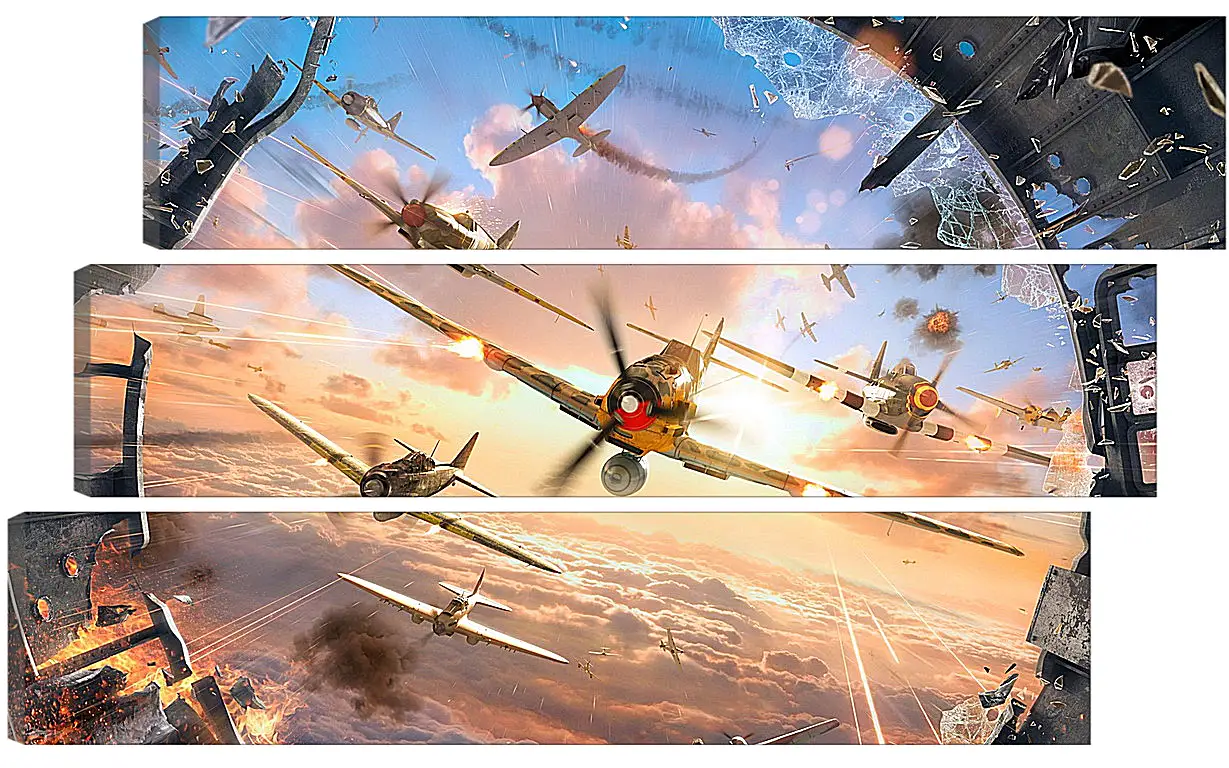 Модульная картина - World Of Warplanes