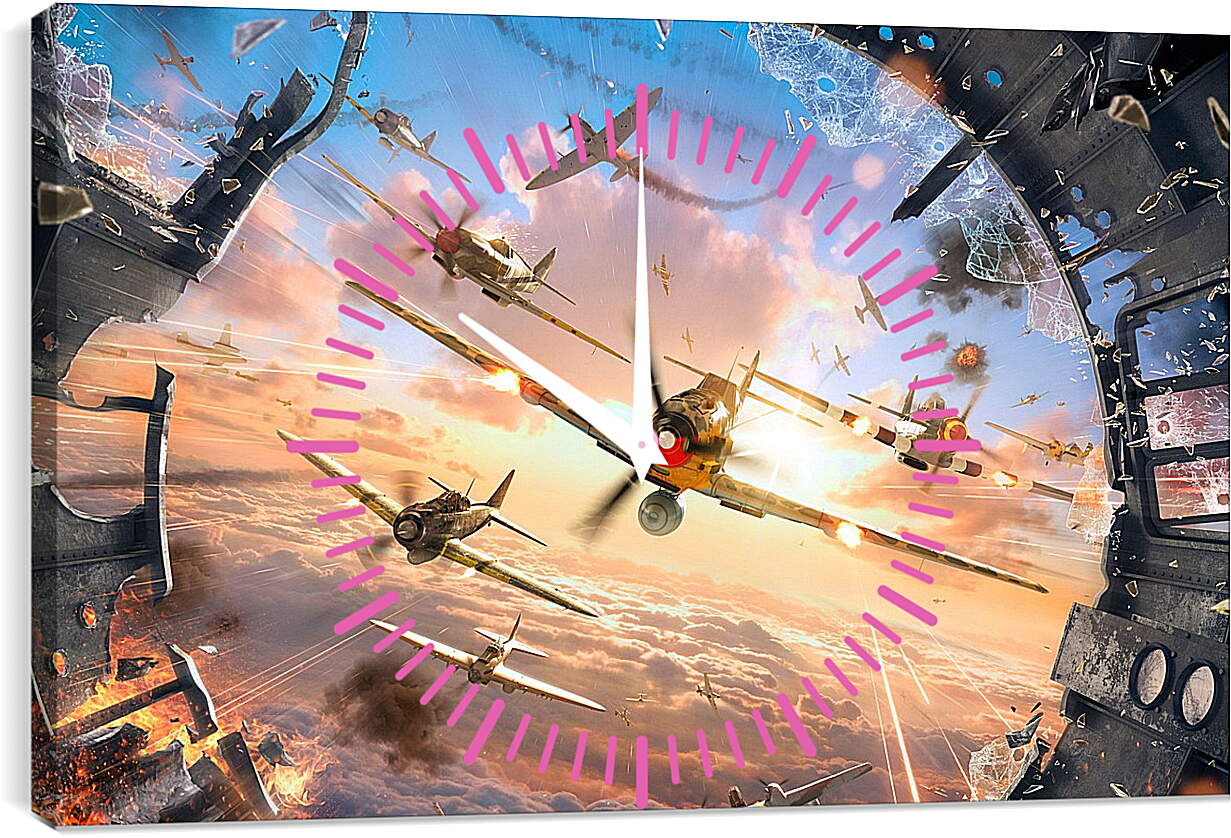 Часы картина - World Of Warplanes