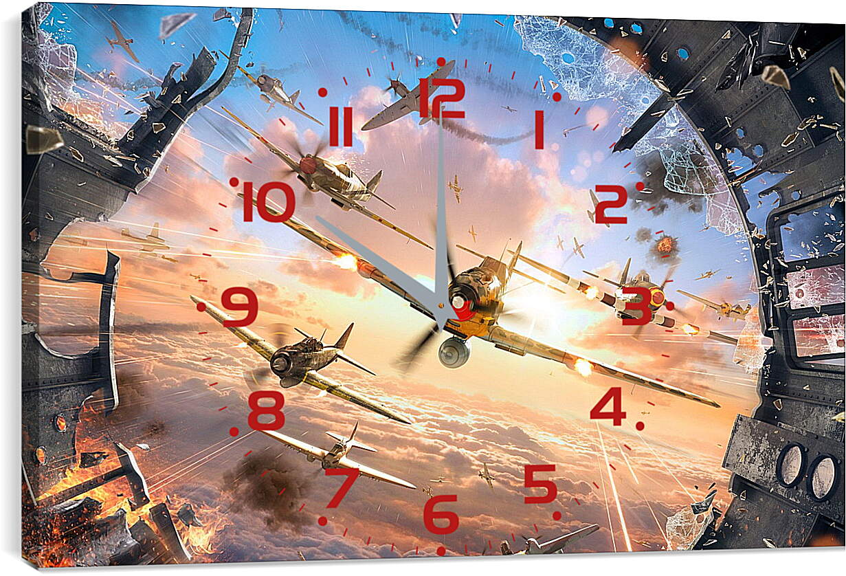 Часы картина - World Of Warplanes