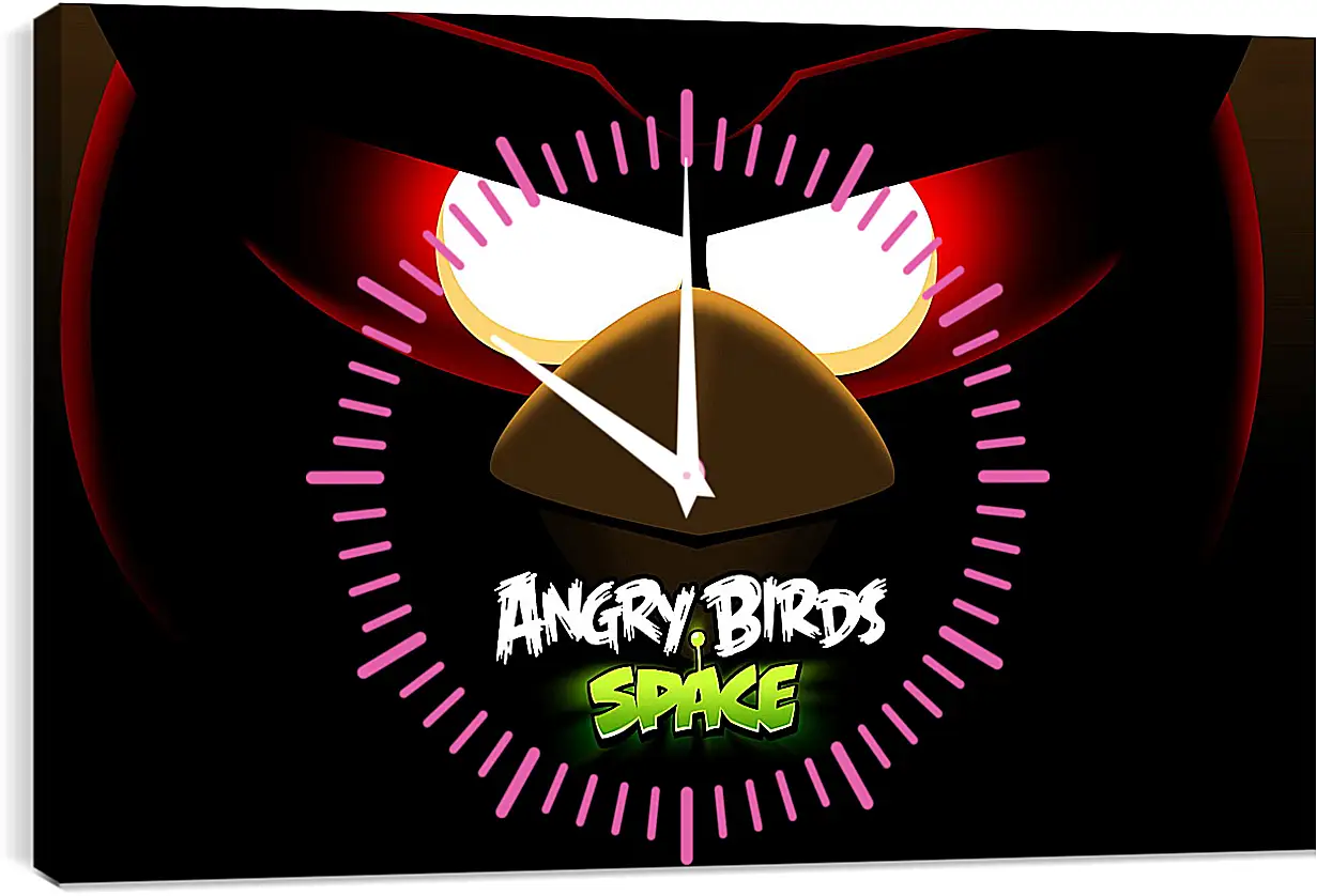 Часы картина - Angry Birds Space
