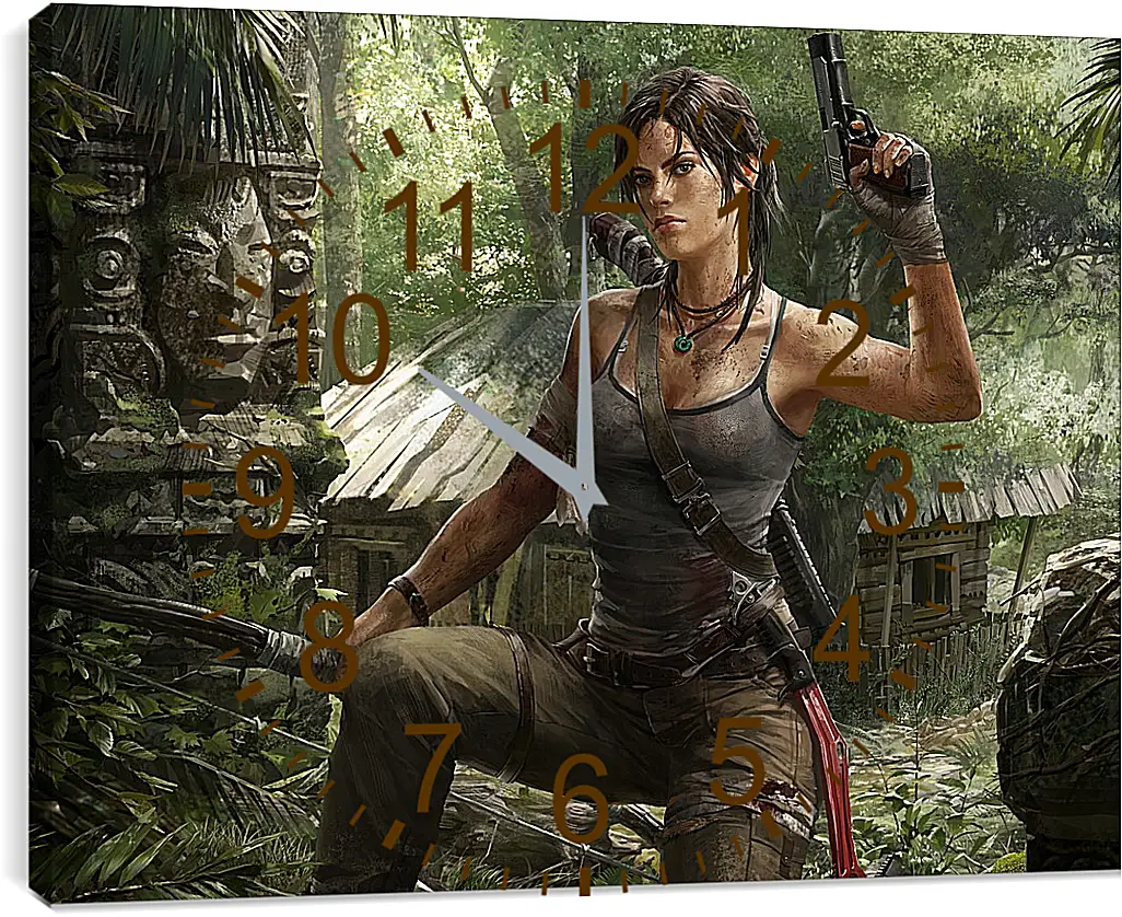 Часы картина - Tomb Raider