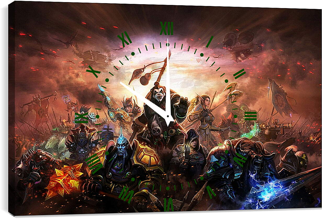 Часы картина - World Of Warcraft: Mists Of Pandaria