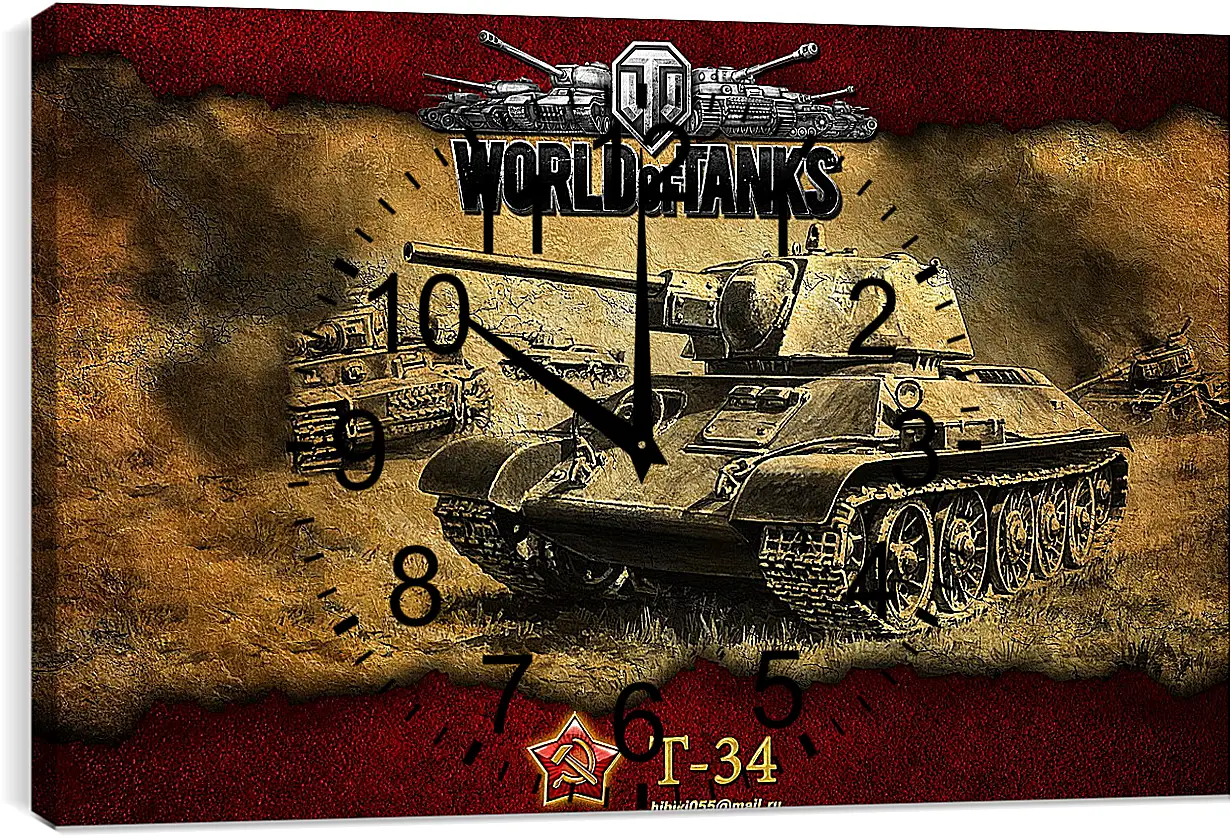 Часы картина - World Of Tanks