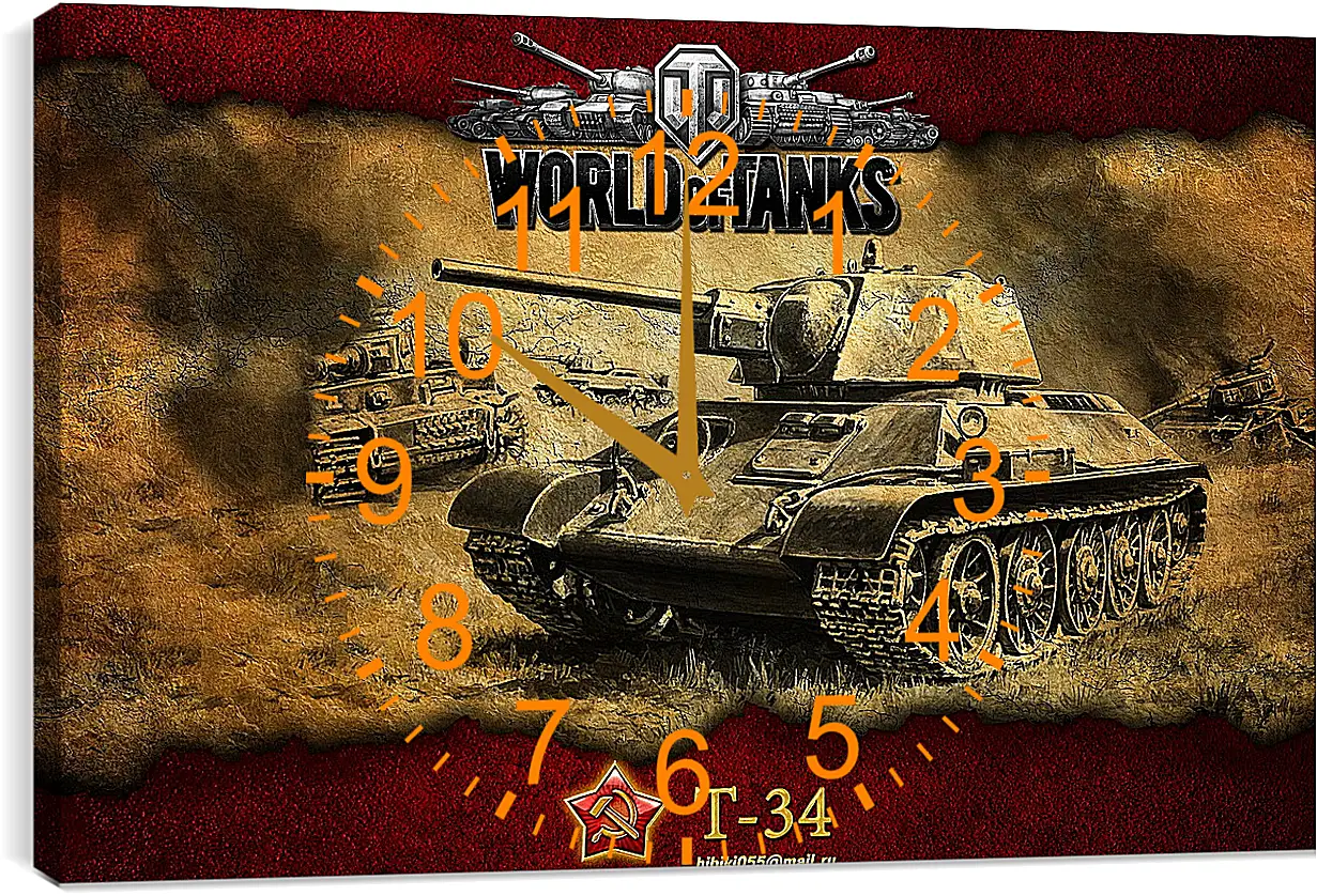 Часы картина - World Of Tanks