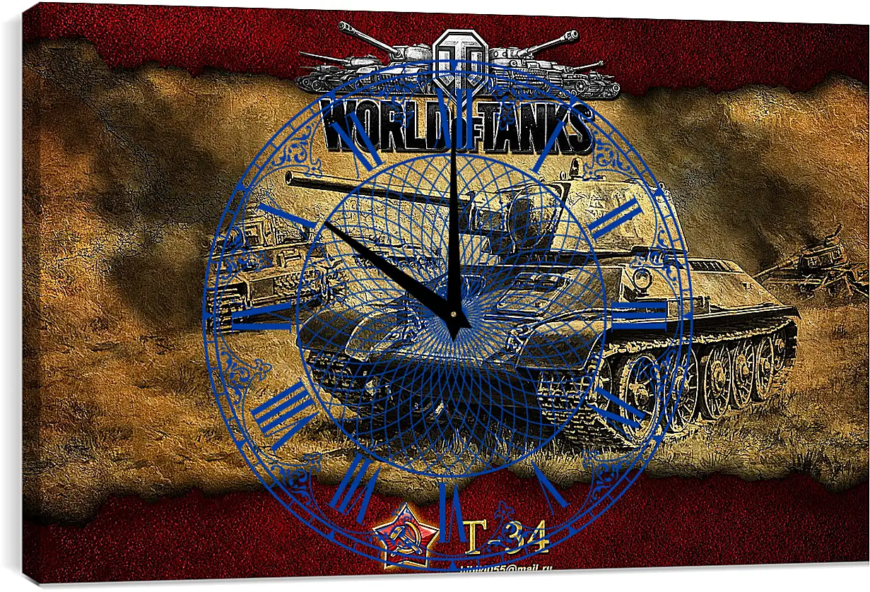 Часы картина - World Of Tanks