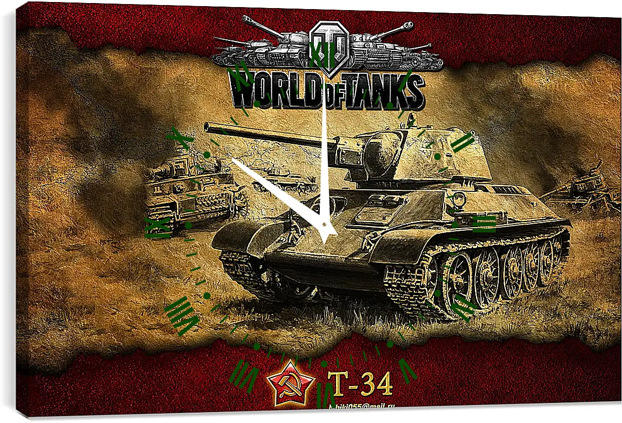 Часы картина - World Of Tanks