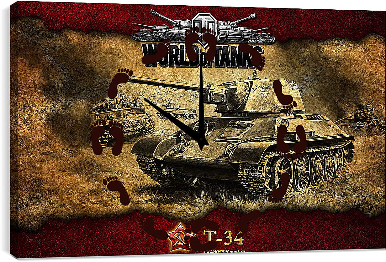 Часы картина - World Of Tanks