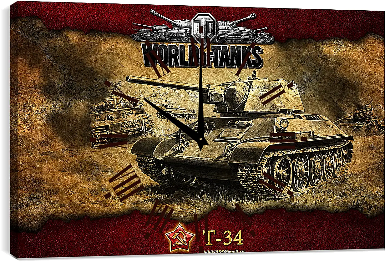 Часы картина - World Of Tanks