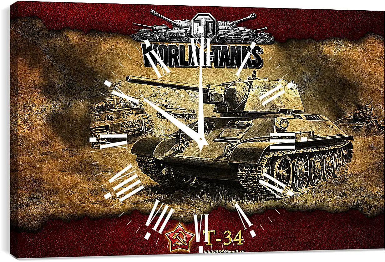 Часы картина - World Of Tanks