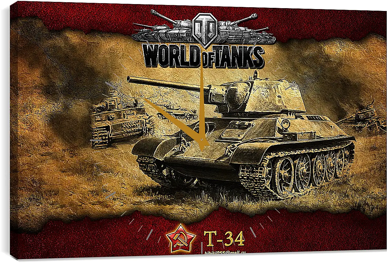 Часы картина - World Of Tanks