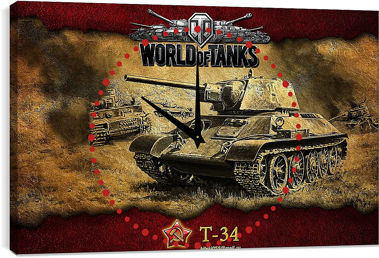 Часы картина - World Of Tanks