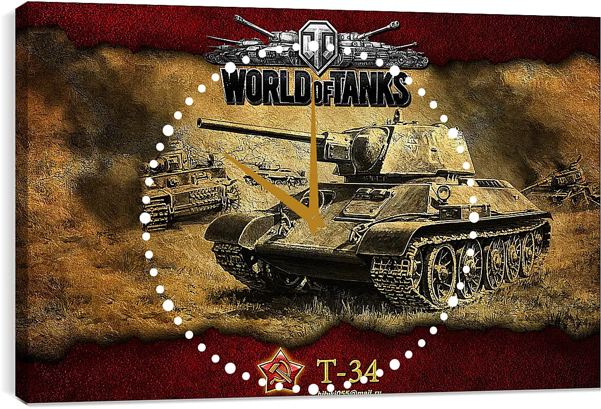 Часы картина - World Of Tanks