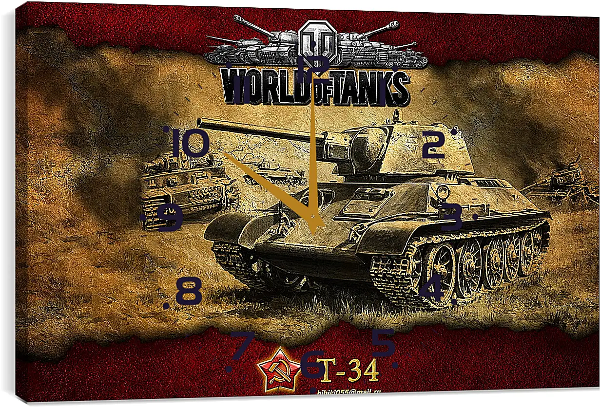 Часы картина - World Of Tanks