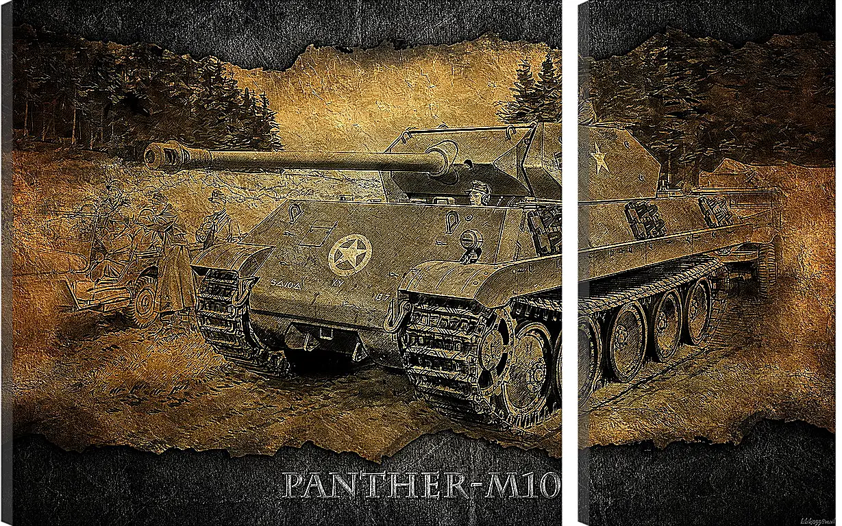 Модульная картина - World Of Tanks