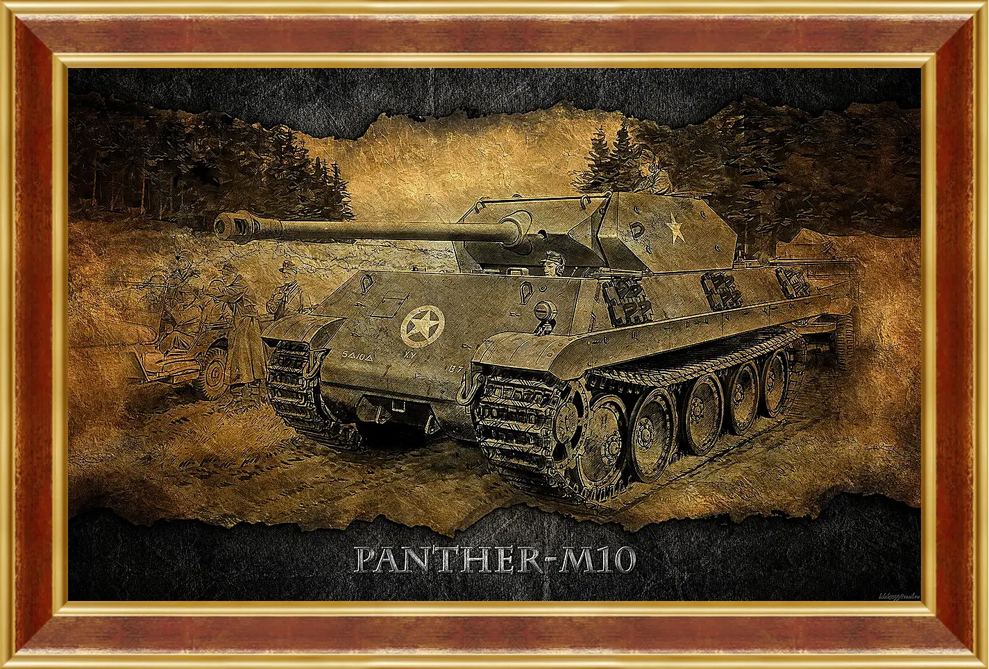 Картина в раме - World Of Tanks