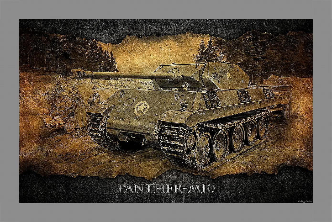 Картина в раме - World Of Tanks