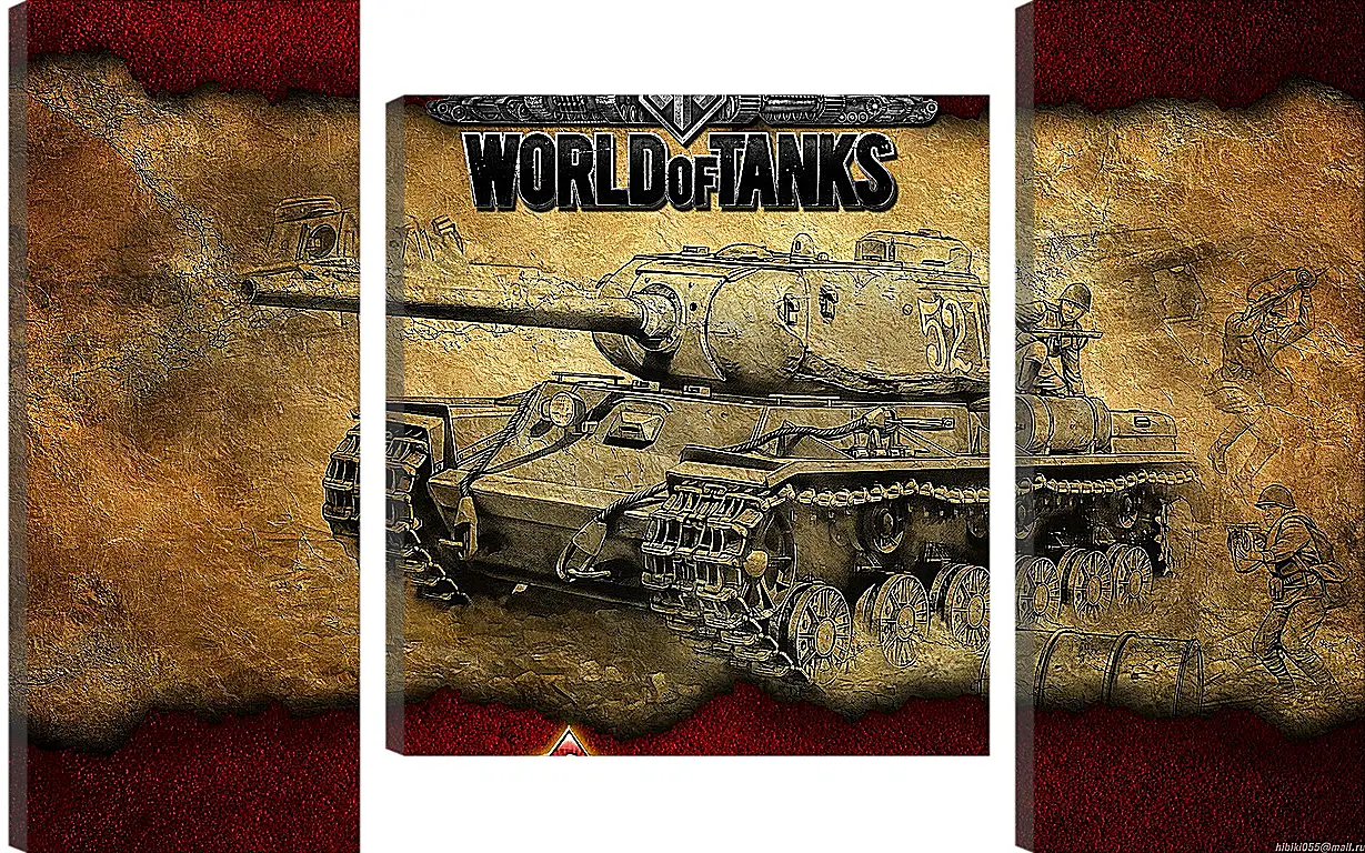 Модульная картина - World Of Tanks