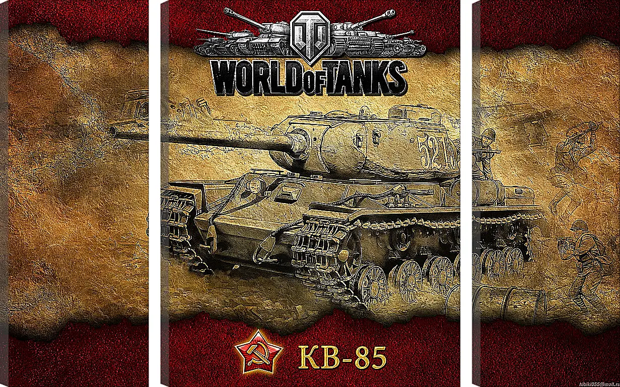 Модульная картина - World Of Tanks